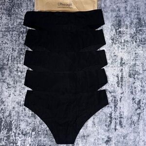 Ultreagle 5 Pack Black Seamless Panties Size L